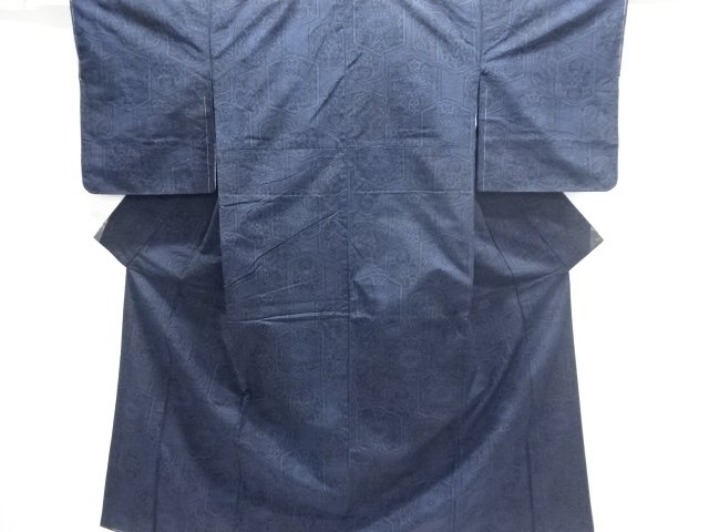 JAPANESE KIMONO / UNUSED MAWATA YUKI TSUMUGI / WOVEN FLOWER KIKKO 